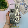قاب گوشی iPhone 12 Pro Max آیفون اورجینال POUTAP CASE سه بعدی کرومی دستبندی طرح پروانه لاکچری کد 16232