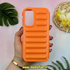 قاب گوشی Galaxy A25 سامسونگ پافر ژله ای ضدضربه ایربگ دار کپسولی نارنجی کد 16148