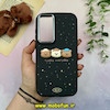 قاب گوشی Galaxy A35 سامسونگ سیلیکونی فانتزی برجسته لنز کرومی لاکچری طرح Lucky everyday مشکی کد 16270