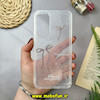 قاب گوشی Galaxy A35 سامسونگ طلقی شیشه ای شفاف اکلیلی طرح پاپیون نگین دار کد 16313