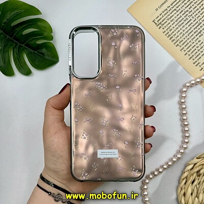 قاب گوشی Galaxy A24 سامسونگ اورجینال POUTAP CASE فانتزی سه بعدی لنز کرومی طرح گل زیبا کد 16344