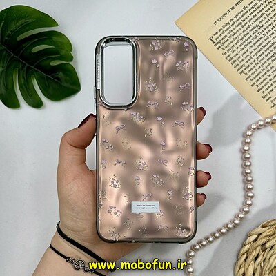 قاب گوشی Galaxy A34 سامسونگ اورجینال POUTAP CASE فانتزی سه بعدی لنز کرومی طرح گل زیبا کد 16348