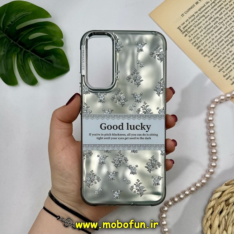 قاب گوشی Galaxy A34 سامسونگ اورجینال POUTAP CASE فانتزی سه بعدی لنز کرومی طرح گل زیبا کد 16349