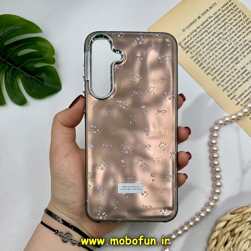 قاب گوشی Galaxy A35 سامسونگ اورجینال POUTAP CASE فانتزی سه بعدی لنز کرومی طرح گل زیبا کد 16350