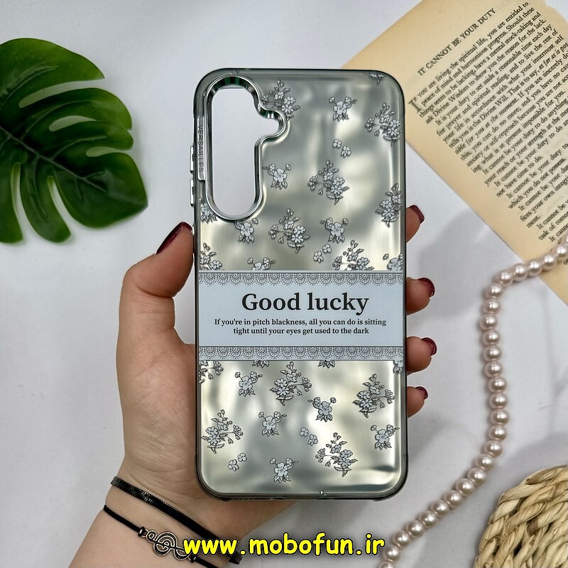 قاب گوشی Galaxy A35 سامسونگ اورجینال POUTAP CASE فانتزی سه بعدی لنز کرومی طرح گل زیبا کد 16351