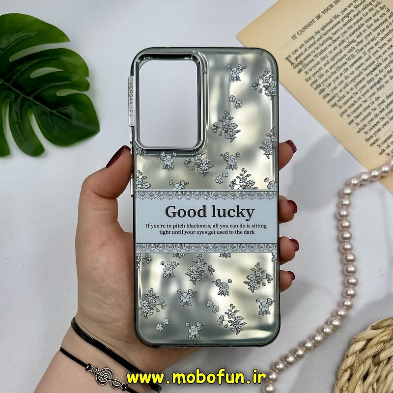 قاب گوشی Galaxy A54 سامسونگ اورجینال POUTAP CASE فانتزی سه بعدی لنز کرومی طرح گل زیبا کد 16355