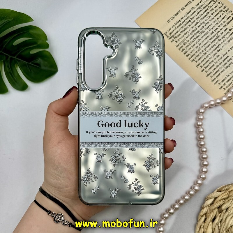 قاب گوشی Galaxy A55 سامسونگ اورجینال POUTAP CASE فانتزی سه بعدی لنز کرومی طرح گل زیبا کد 16356