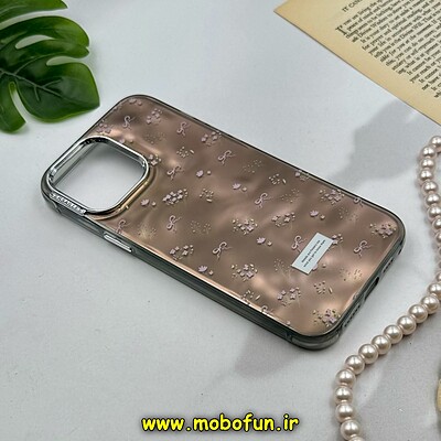 قاب گوشی iPhone 13 Pro Max آیفون اورجینال POUTAP CASE فانتزی سه بعدی لنز کرومی طرح گل زیبا کد 16365