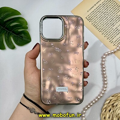 قاب گوشی iPhone 13 Pro Max آیفون اورجینال POUTAP CASE فانتزی سه بعدی لنز کرومی طرح گل زیبا کد 16365