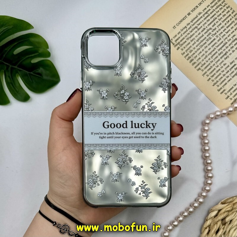 قاب گوشی iPhone 11 Pro Max آیفون اورجینال POUTAP CASE فانتزی سه بعدی لنز کرومی طرح گل زیبا کد 16360