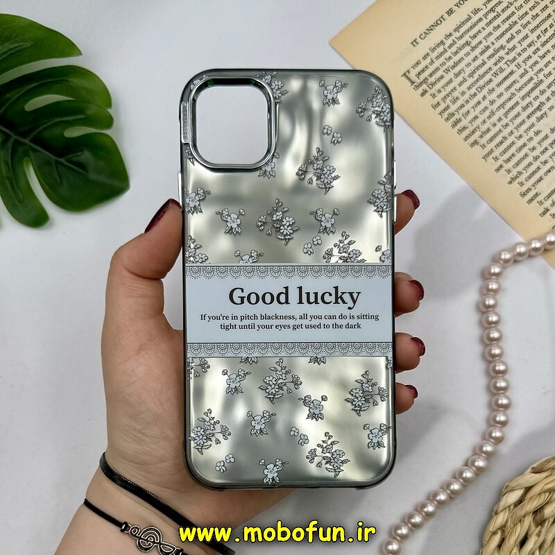 قاب گوشی iPhone 11 آیفون اورجینال POUTAP CASE فانتزی سه بعدی لنز کرومی طرح گل زیبا کد 16358