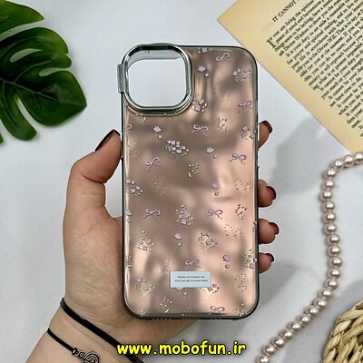 قاب گوشی iPhone 13 آیفون اورجینال POUTAP CASE فانتزی سه بعدی لنز کرومی طرح گل زیبا کد 16363