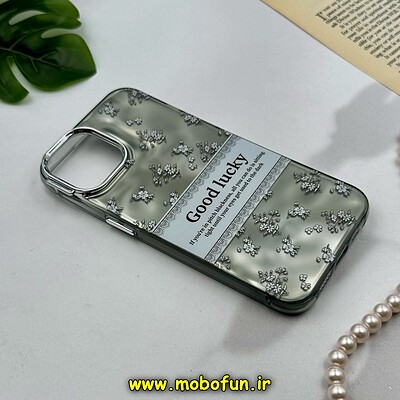 قاب گوشی iPhone 13 آیفون اورجینال POUTAP CASE فانتزی سه بعدی لنز کرومی طرح گل زیبا کد 16364