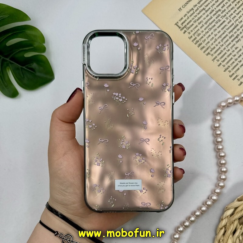 قاب گوشی iPhone 12 - iPhone 12 Pro آیفون اورجینال POUTAP CASE فانتزی سه بعدی لنز کرومی طرح گل زیبا کد 16361