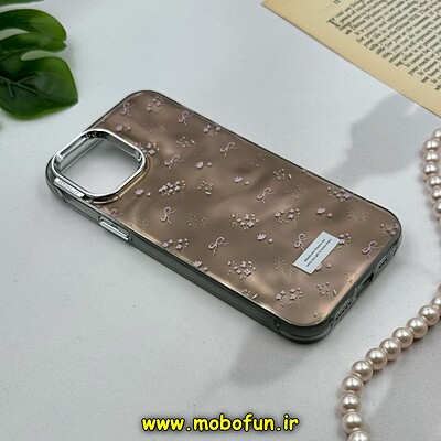 قاب گوشی iPhone 12 - iPhone 12 Pro آیفون اورجینال POUTAP CASE فانتزی سه بعدی لنز کرومی طرح گل زیبا کد 16361