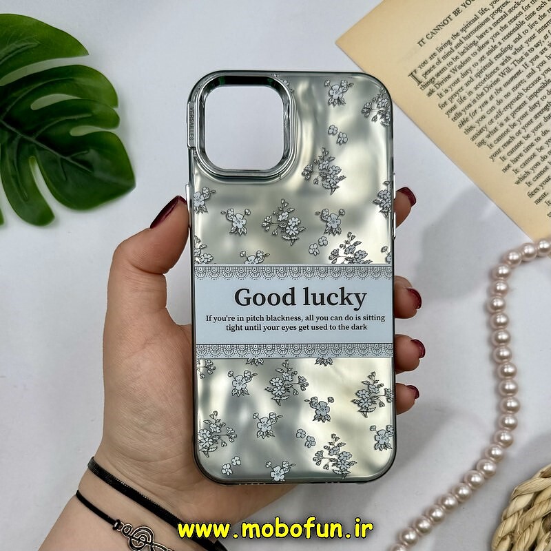 قاب گوشی iPhone 12 - iPhone 12 Pro آیفون اورجینال POUTAP CASE فانتزی سه بعدی لنز کرومی طرح گل زیبا کد 16362