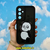 قاب گوشی Galaxy S23 FE سامسونگ طرح سیلیکونی Solid عروسکی فانتزی چاپی محافظ لنزدار طرح پاندا مشکی کد 17257