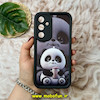 قاب گوشی Galaxy S23 FE سامسونگ طرح سیلیکونی Solid عروسکی فانتزی چاپی محافظ لنزدار طرح پاندا مشکی کد 17266