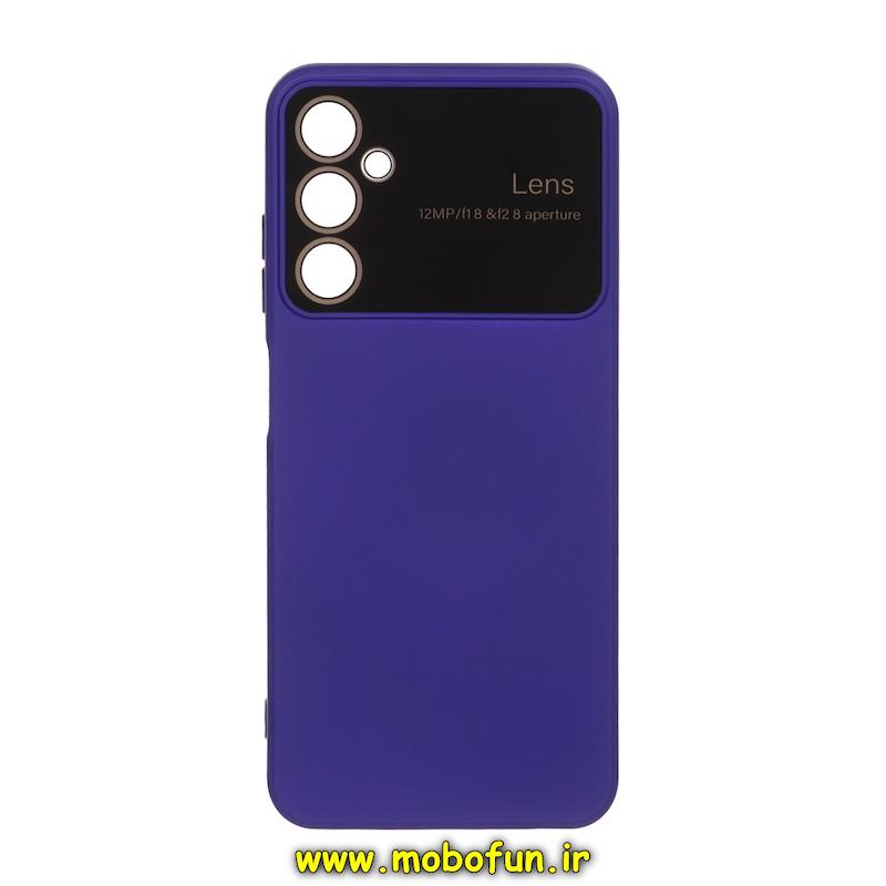 قاب گوشی Galaxy A05S سامسونگ سیلیکونی Camera Lens زیر بسته محافظ لنز دار بنفش تیره کد 40394