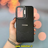 قاب گوشی Galaxy A15 سامسونگ چرمی اورجینال لوگو برجسته استندشو  SYNS مشکی کد 17289