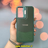 قاب گوشی Galaxy A15 سامسونگ چرمی اورجینال لوگو برجسته استندشو  SYNS سبز کد 17290