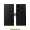 کیف گوشی Poco F6 شیائومی مگنتی طرح چرم کتابی محافظ لنزدار مشکی کد 40699