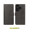 کیف گوشی Poco F6 شیائومی مگنتی طرح چرم کتابی محافظ لنزدار خاکستری کد 40701