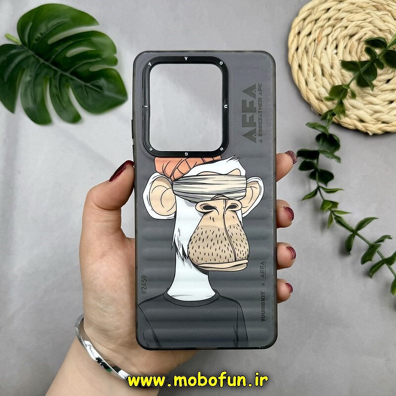 قاب گوشی Redmi Note 13 Pro 4G - Poco M6 Pro 4G شیائومی اورجینال ضد ضربه یانگ کیت YOUNGKIT مات طرح گوریل گنگ بالا خاکستری کد 17517