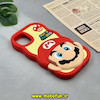 قاب گوشی iPhone 11 آیفون سیلیکونی پاک کنی طرح عروسکی برجسته Super Mario کد 17575