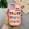 قاب گوشی  iPhone 13 - iPhone 14 - iPhone 15 آیفون سیلیکونی پاک کنی طرح عروسکی برجسته کد 17615