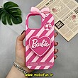 قاب گوشی iPhone 13 Pro Max - iPhone 14 Pro Max - iPhone 15 Pro Max آیفون سیلیکونی پاک کنی برجسته طرح Barbie پاپ سوکت دار کد 17629