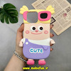 قاب گوشی  iPhone 14 Pro Max - iPhone 15 Pro Max آیفون سیلیکونی پاک کنی طرح عروسکی برجسته Cute کد 17644
