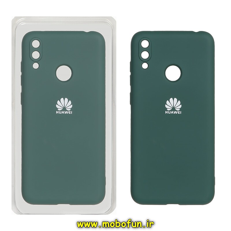 قاب گوشی Huawei Y7 2019 - Y7 Prime 2019 هوآوی سیلیکونی های کپی زیربسته محافظ لنز دار سبز تیره کد 40840