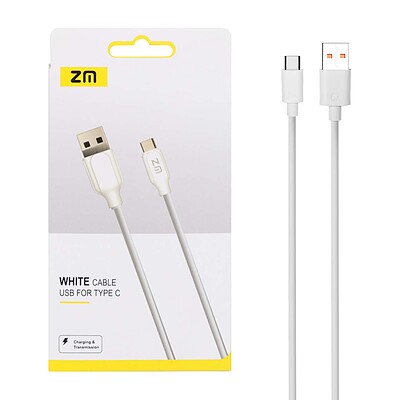 کابل شارژ USB به Type-C زد ان ZN فست 3 آمپر طول 1 متر کد 30065