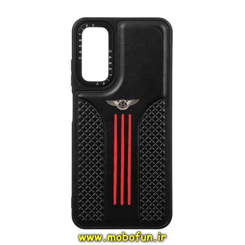 قاب گوشی Galaxy A05S سامسونگ پافر چرمی اورجینال CASETIFY بنتلی لاکچری دیزاین مشکی کد 40890