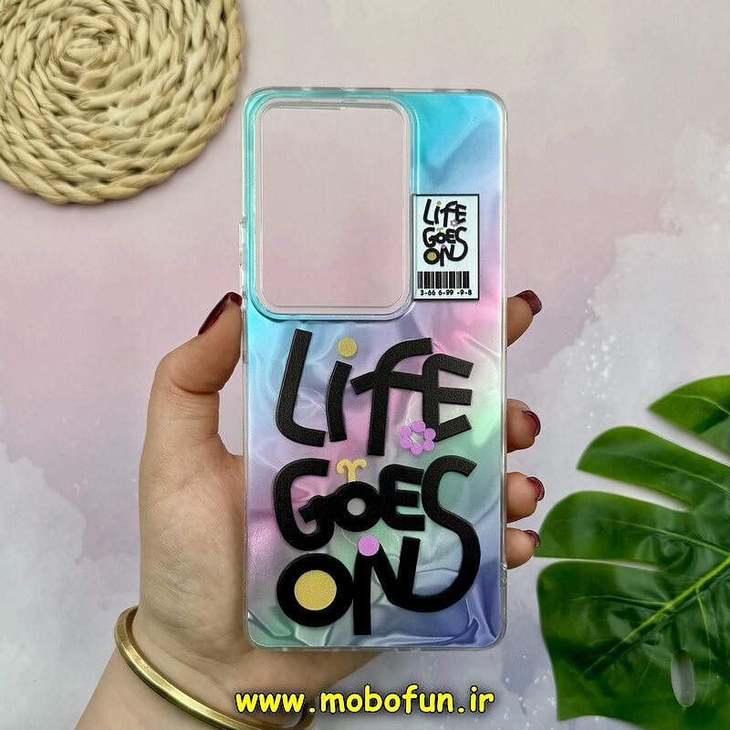 قاب گوشی Redmi Note 13 Pro 4G - Poco M6 Pro 4G شیائومی فانتزی سخت Hard لیزری طرح Life Goes On کد 18041