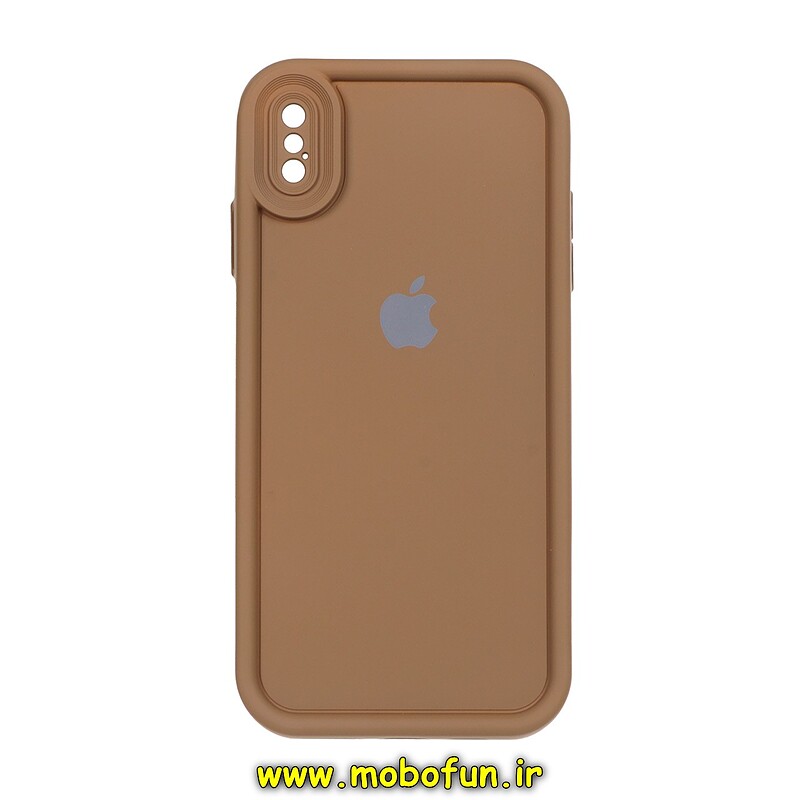 قاب گوشی iPhone XS Max آیفون طرح سیلیکونی Solid محافظ لنزدار نسکافه ای کد 40945