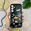 قاب گوشی Galaxy A55 سامسونگ ژله ای سولید SOLID منحنی سه بعدی برجسته عروسکی COFFEE SWEET محافظ لنز دار مشکی کد 18102