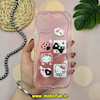 قاب گوشی Galaxy A05 سامسونگ ژله ای سولید SOLID منحنی سه بعدی برجسته عروسکی KITTY محافظ لنز دار صورتی کد 18050