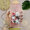 قاب گوشی Galaxy S23 Ultra سامسونگ ژله ای سولید SOLID منحنی سه بعدی برجسته عروسکی KITTY محافظ لنز دار صورتی کد 18188