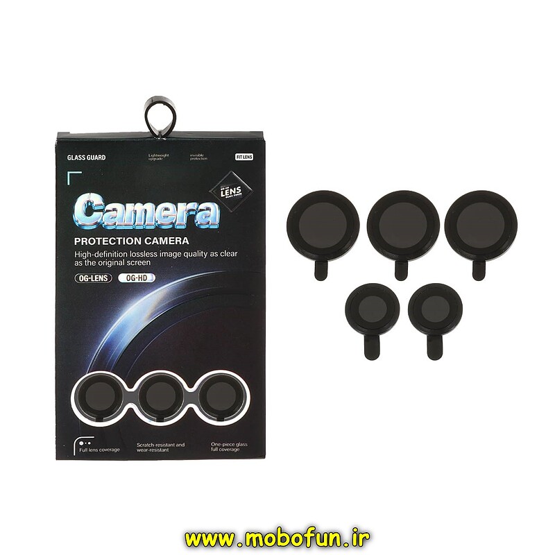 محافظ لنز Galaxy S24 Ultra سامسونگ مناسب برای دوربین گوشی مدل رینگی فلزی Camera LENS OG - HD مشکی کد 41325