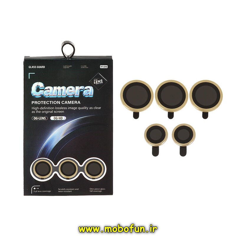 محافظ لنز Galaxy S24 Ultra سامسونگ مناسب برای دوربین گوشی مدل رینگی فلزی Camera LENS OG - HD طلایی کد 41327