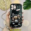 قاب گوشی iPhone 13 Pro Max آیفون ژله ای سولید SOLID منحنی سه بعدی برجسته عروسکی COFFEE SWEET محافظ لنز دار مشکی کد 18125