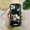 قاب گوشی iPhone 12 Pro Max آیفون ژله ای سولید SOLID منحنی سه بعدی برجسته عروسکی TOY STORY محافظ لنز دار مشکی کد 18119