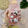 قاب گوشی iPhone 12 Pro Max آیفون ژله ای سولید SOLID منحنی سه بعدی برجسته عروسکی KITTY محافظ لنز دار صورتی کد 18121