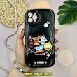 قاب گوشی iPhone 11 Pro Max آیفون ژله ای سولید SOLID منحنی سه بعدی برجسته عروسکی TOY STORY محافظ لنز دار مشکی کد 18112