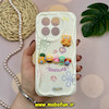قاب گوشی Poco X6 Pro - Redmi K70E شیائومی ژله ای سولید SOLID منحنی سه بعدی برجسته عروسکی خانواده باب اسفنجی محافظ لنز دار سفید کد 18143