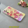 قاب گوشی Galaxy A25 سامسونگ طلقی لاکچری بارلی نگین دار طرح قلب صورتی کد 18203
