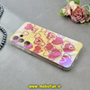 قاب گوشی Galaxy A35 سامسونگ طلقی لاکچری بارلی نگین دار طرح قلب صورتی کد 18208