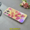 قاب گوشی iPhone 14 Pro Max آیفون طلقی لاکچری بارلی نگین دار طرح قلب صورتی کد 18229